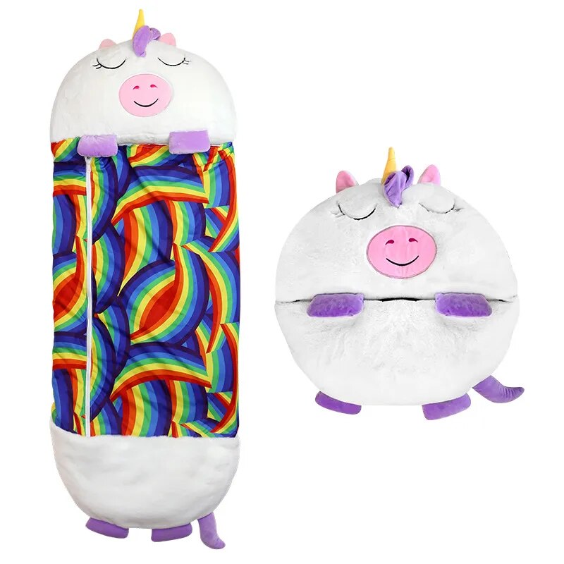 Sac De Couchage Enfant 2 En 1 – Doux, Pliable Et En Forme D’Animal Nap pillow Electro Paris Licorne blanche 135 x 50cm