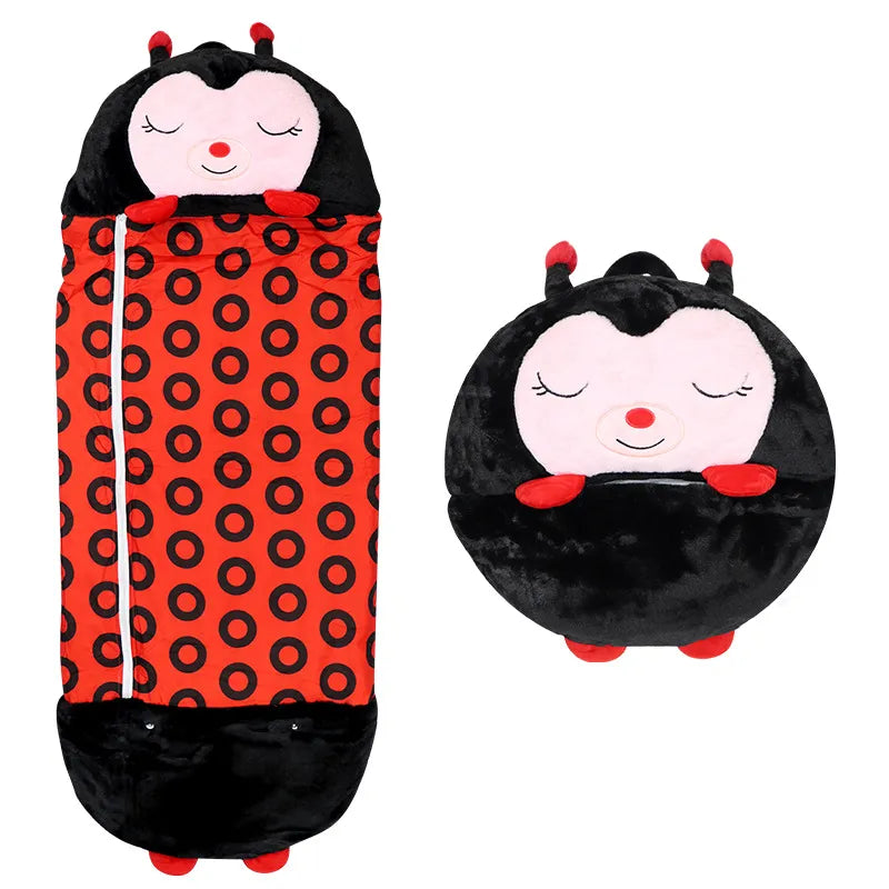 Sac De Couchage Enfant 2 En 1 – Doux, Pliable Et En Forme D’Animal Nap pillow Electro Paris Coccinelle 135 x 50cm