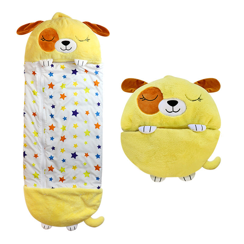 Sac De Couchage Enfant 2 En 1 – Doux, Pliable Et En Forme D’Animal Nap pillow Electro Paris Chien 135 x 50cm