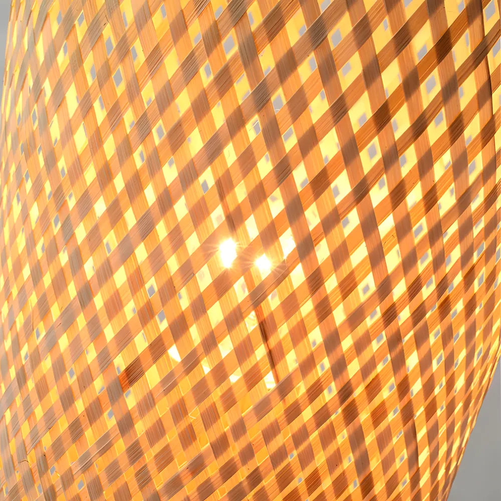 Lampadaire Tressé en Rotin – Soléa