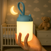 LuminiKid Lampe de Chevet Enfant Tactile et Portable – Veilleuse Adorable et Pratique