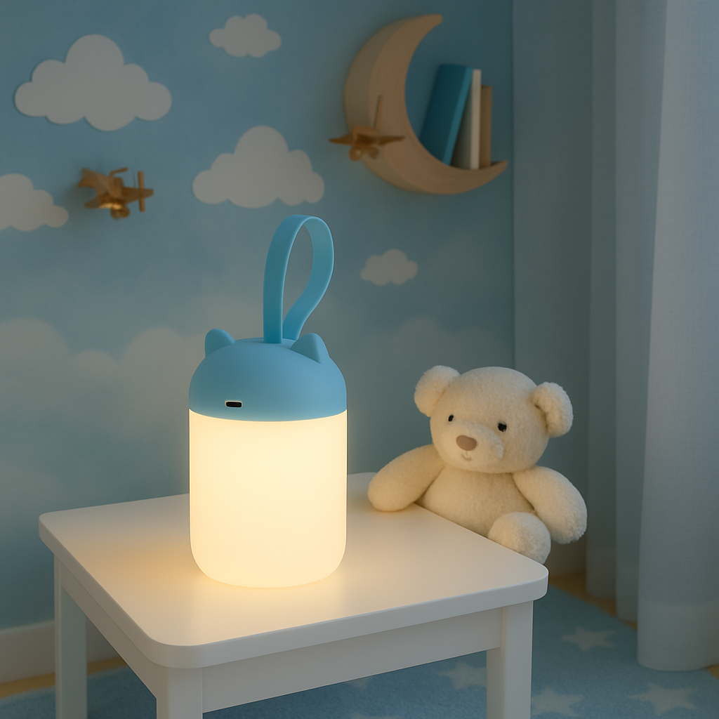 LuminiKid Lampe de Chevet Enfant Tactile et Portable – Veilleuse Adorable et Pratique