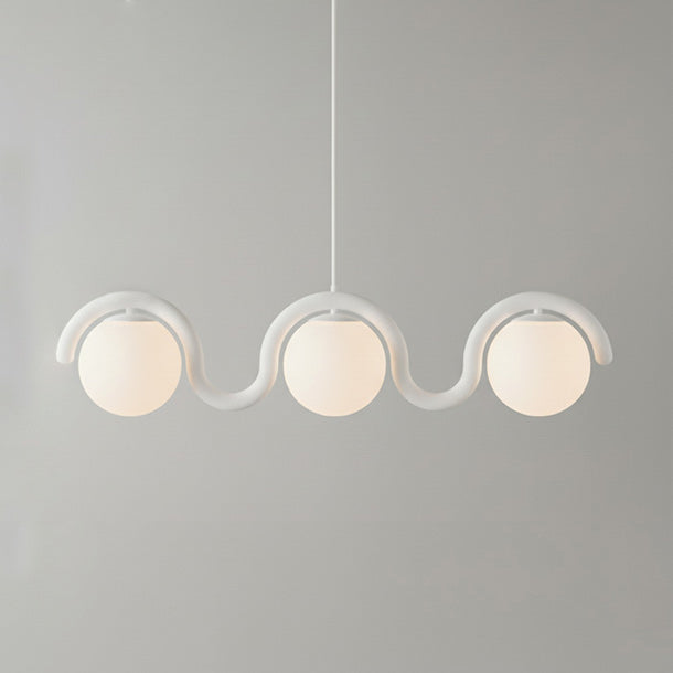 Ovelia Lustre Linéaire Rouge & Argenté