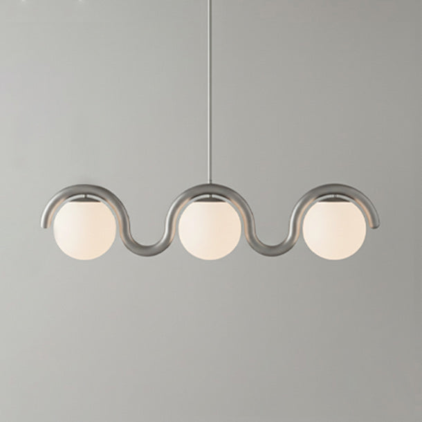 Ovelia Lustre Linéaire Rouge & Argenté