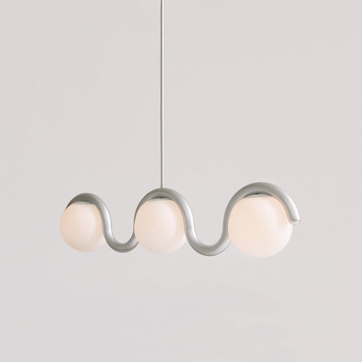 Ovelia Lustre Linéaire Rouge & Argenté