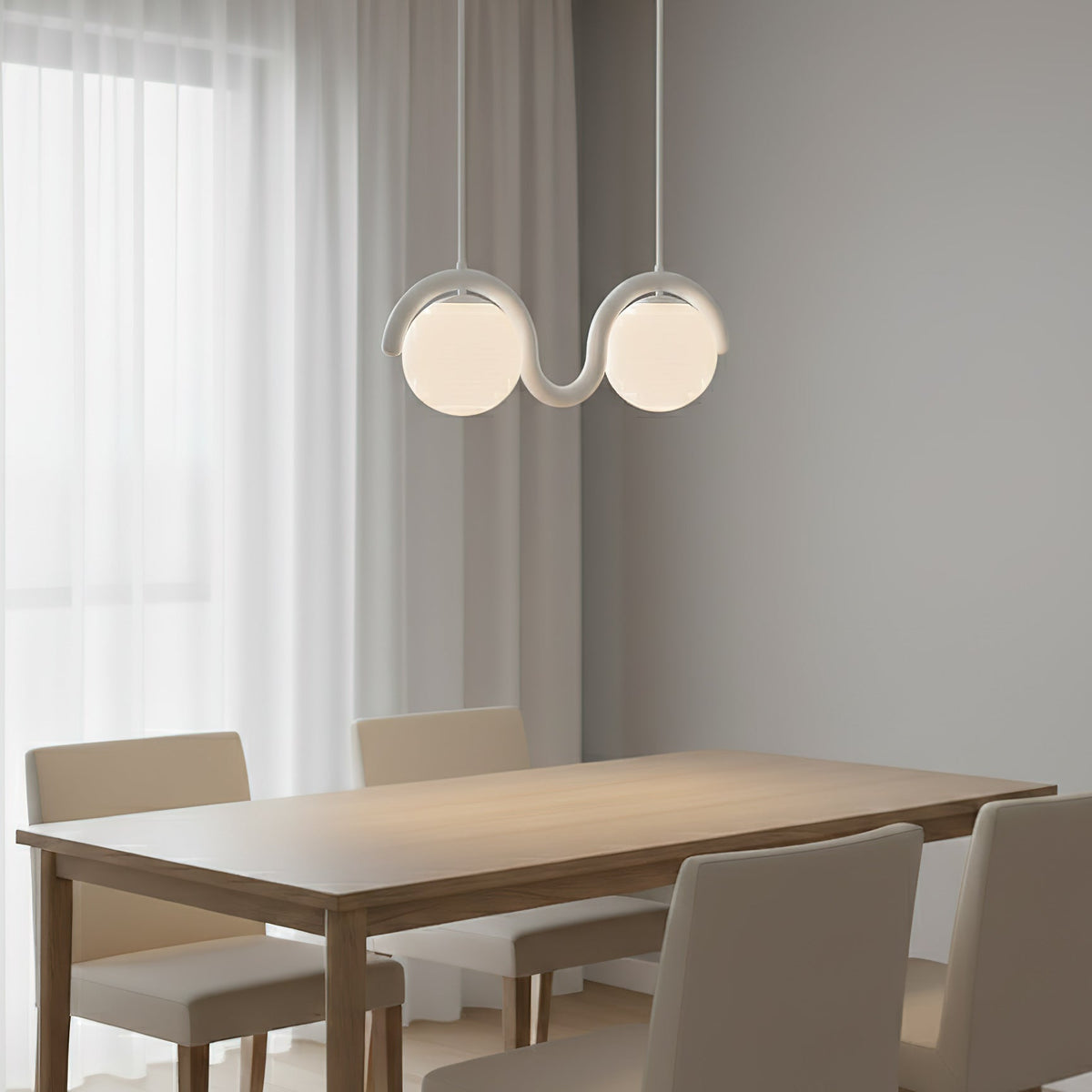 Ovelia Lustre Linéaire Rouge & Argenté