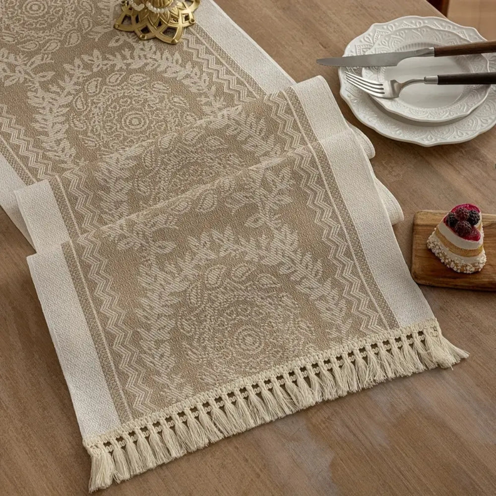Chemin de table en lin luxueux Leona