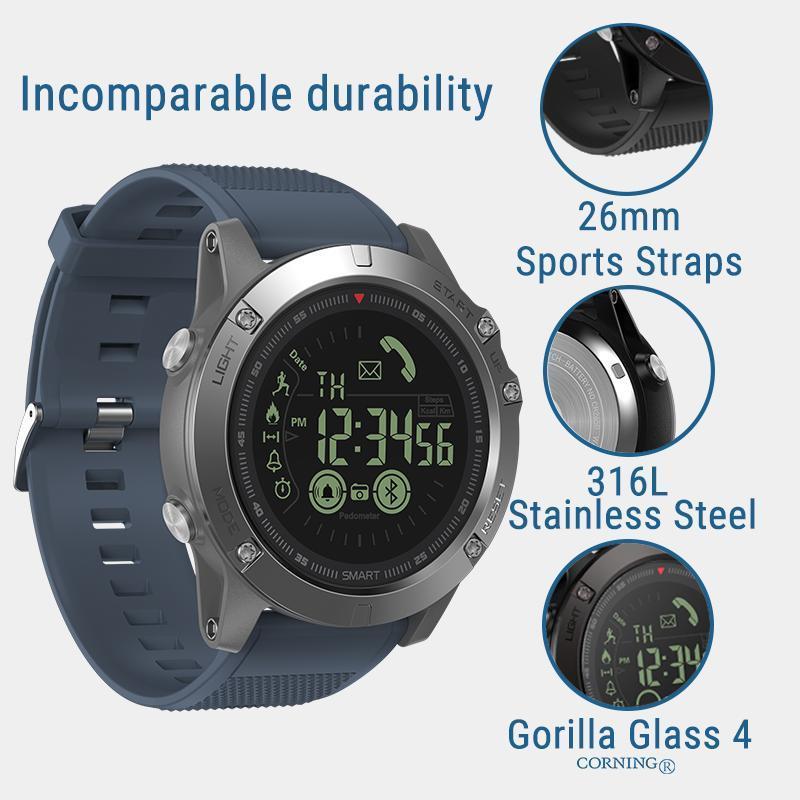 VibeForce™ – Montre Connectée Militaire Impermeable Suivi Activité Sport GPS