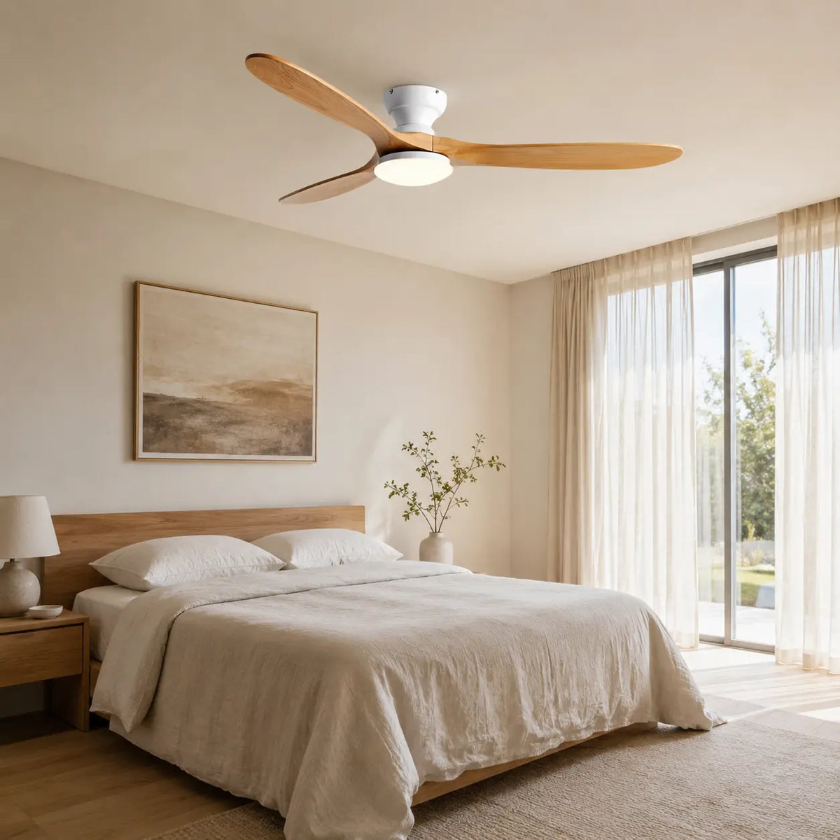 Ivorya | Ventilateur Plafond Bois LED