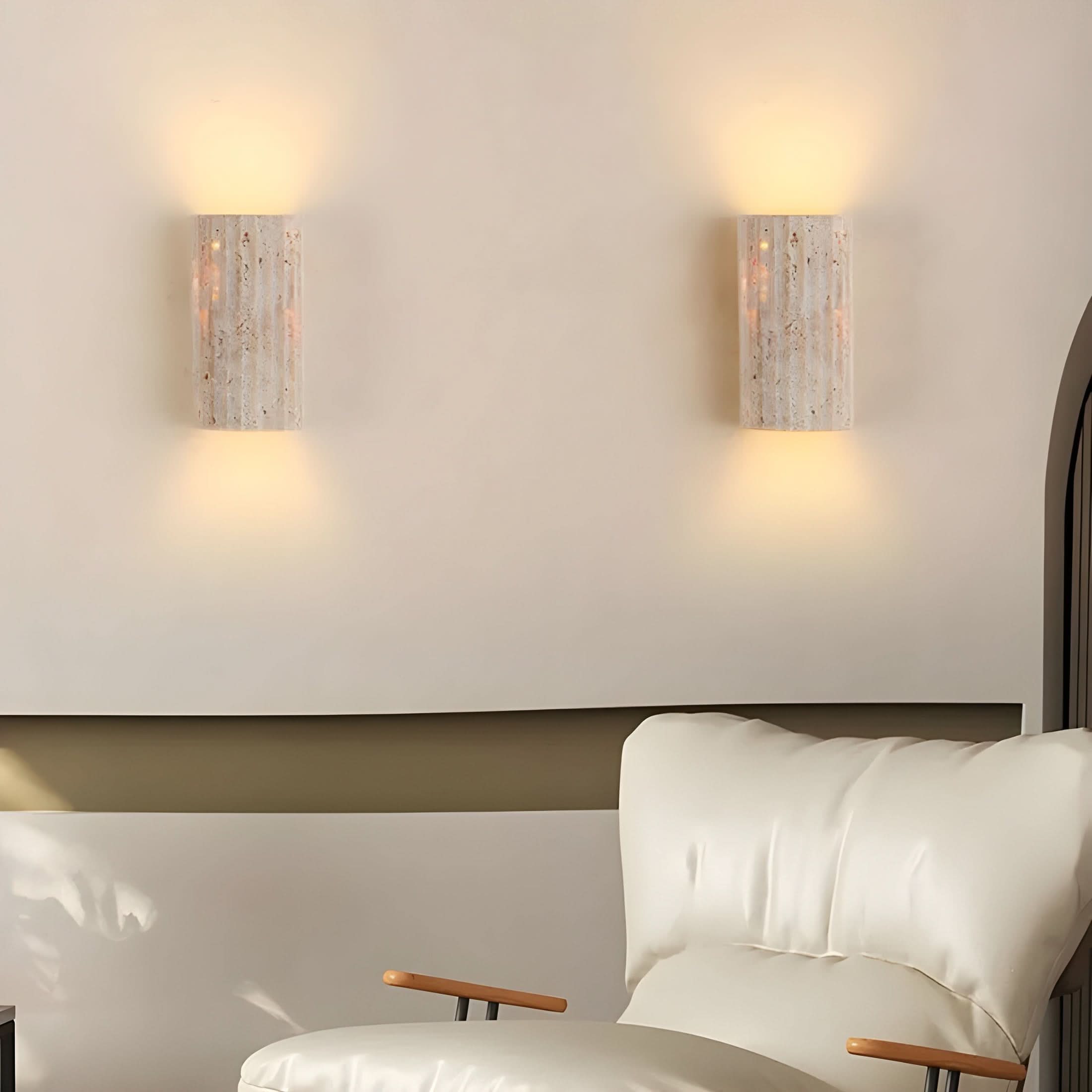 Applique Murale LED en Pierre Naturelle – Éclairage Chaleureux et Design Unique pour Votre Intérieur