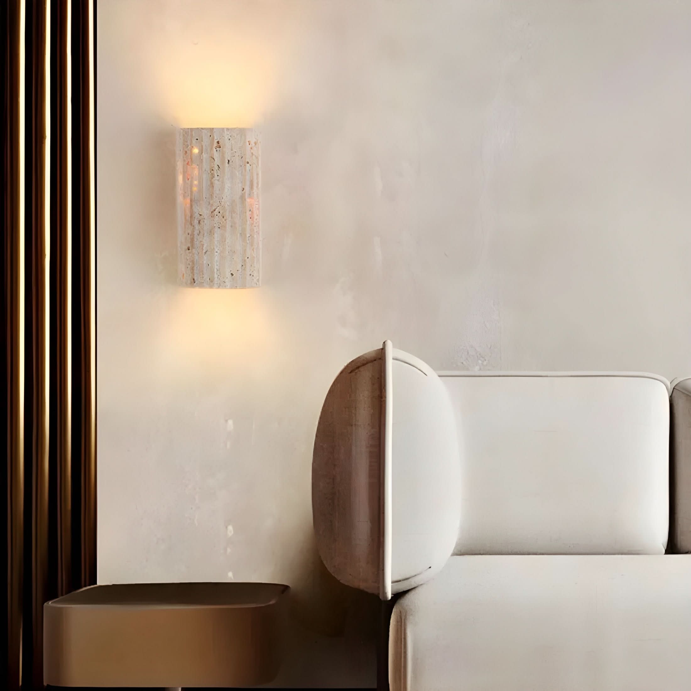 Applique Murale LED en Pierre Naturelle – Éclairage Chaleureux et Design Unique pour Votre Intérieur