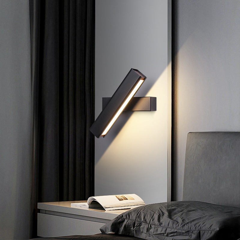 Applique murale Led 360 en metal et bois