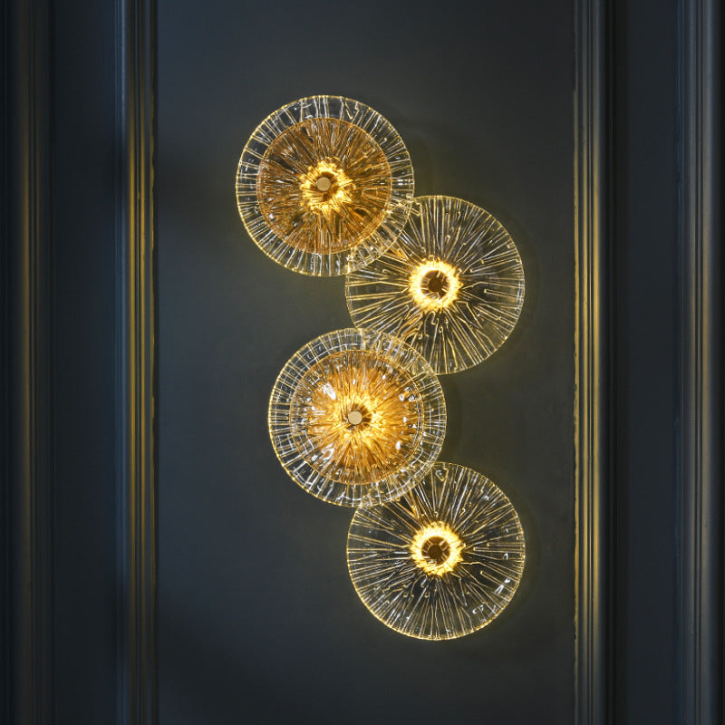 Applique murale Led disques en verre