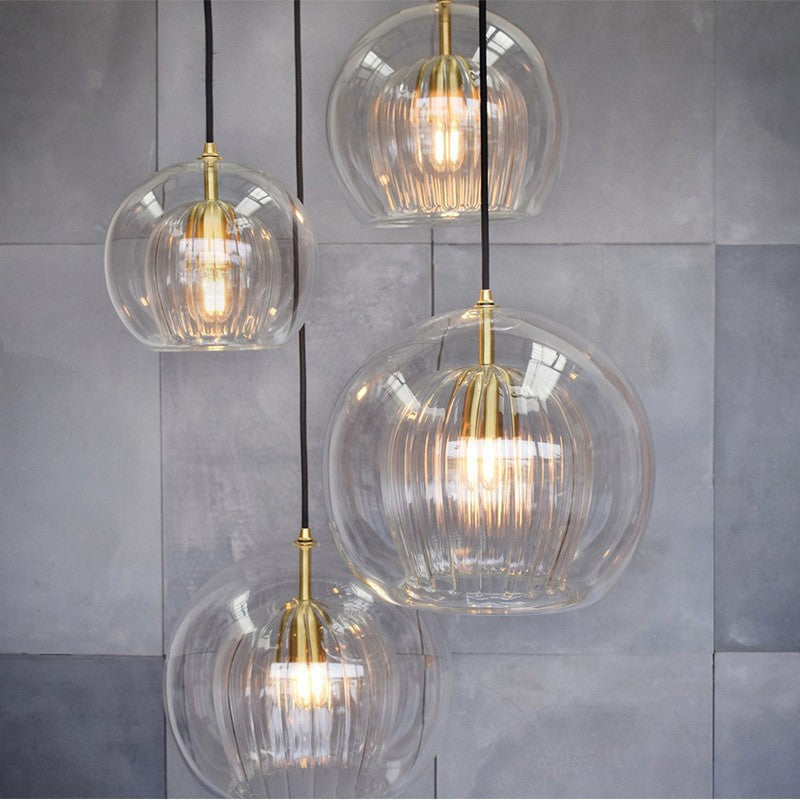 Suspension verre soufflé design nordique moderne