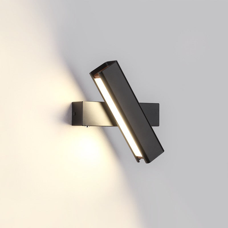 Applique murale Led 360 en metal et bois
