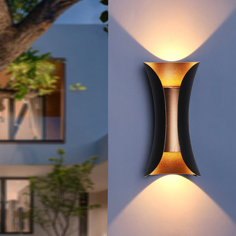 Applique murale extérieure Doré Led
