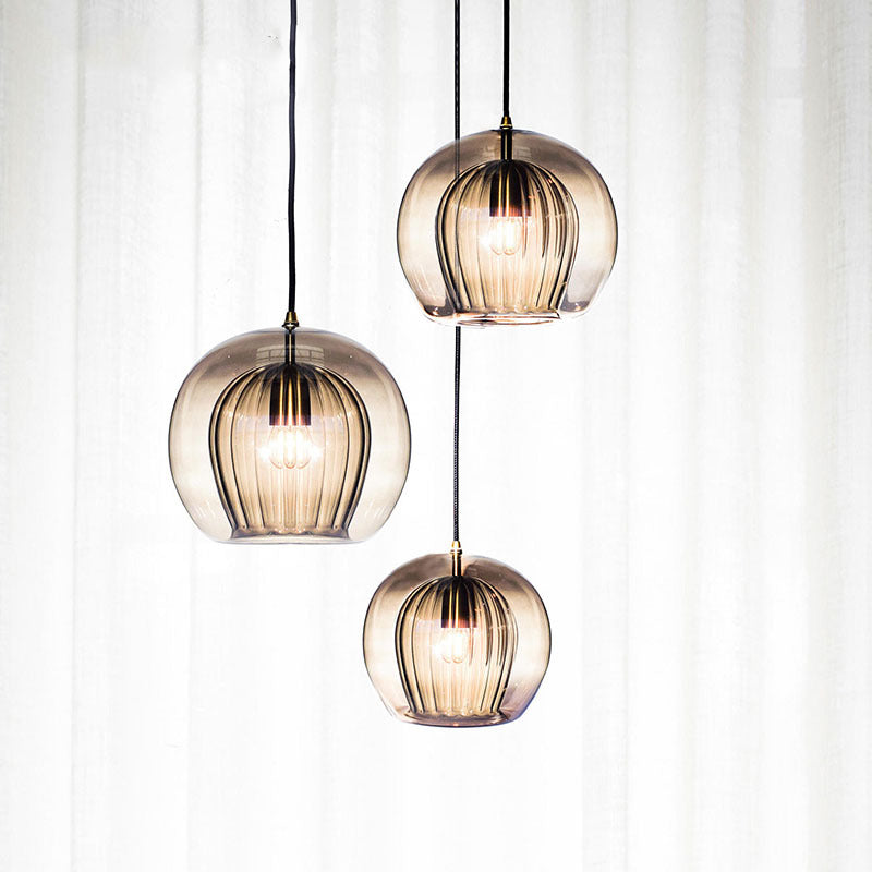 Suspension verre soufflé design nordique moderne