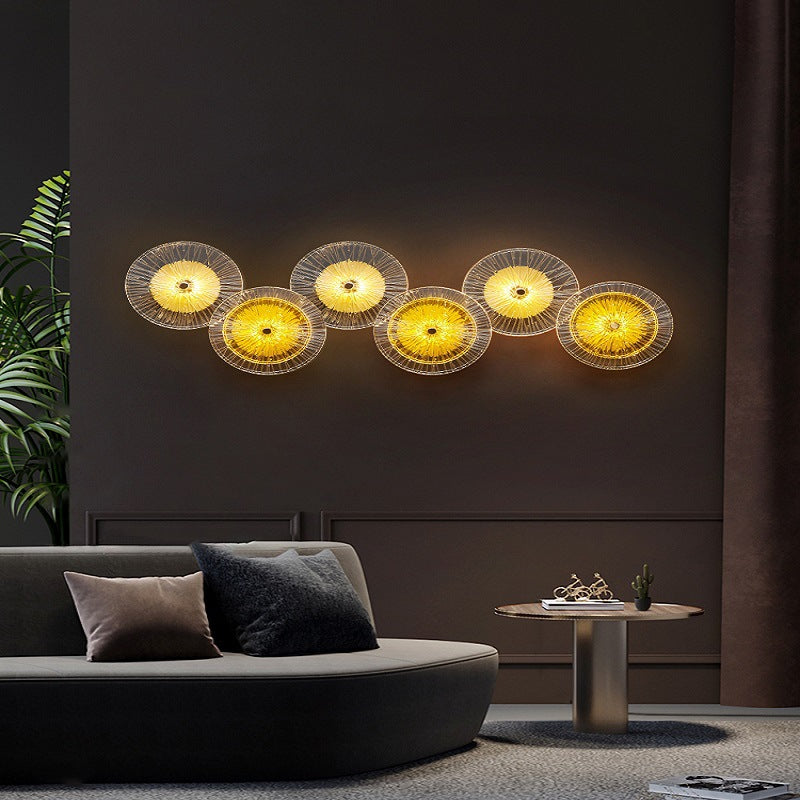 Applique murale Led disques en verre