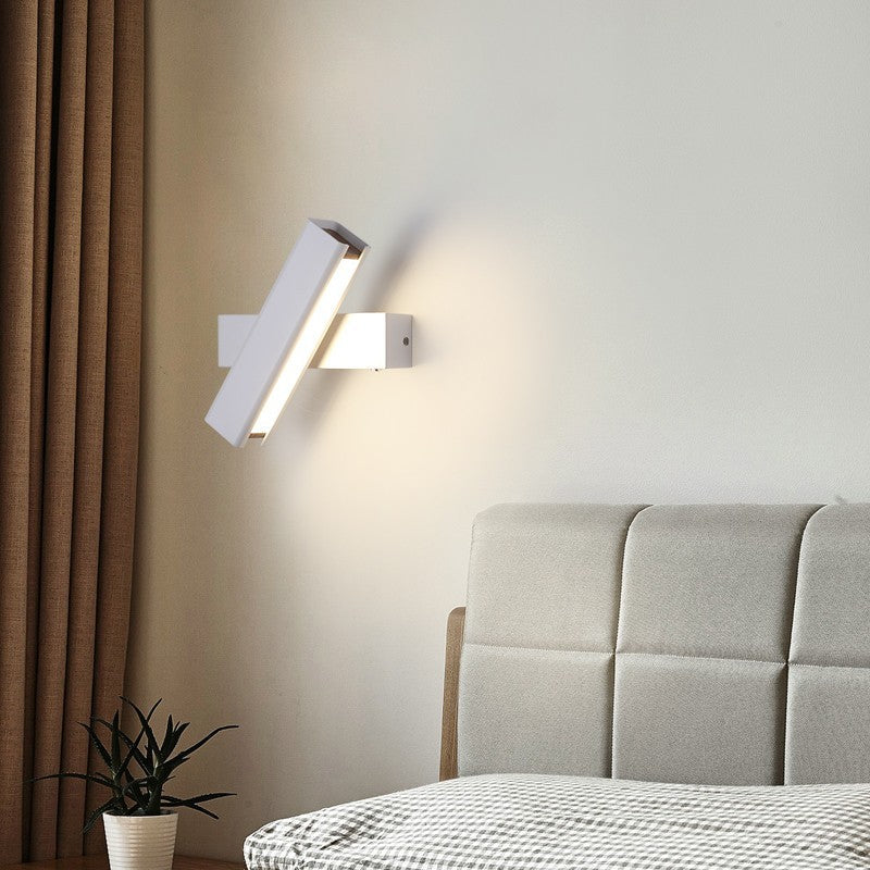 Applique murale Led 360 en metal et bois