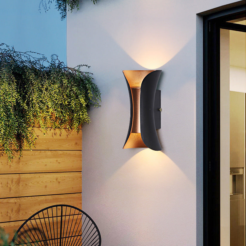 Applique murale extérieure Doré Led