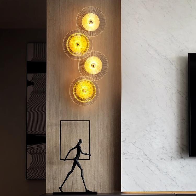 Applique murale Led disques en verre