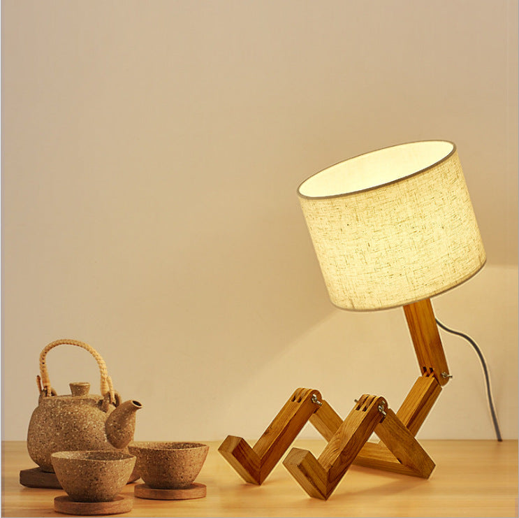 Lampe de chevet Bois articulé