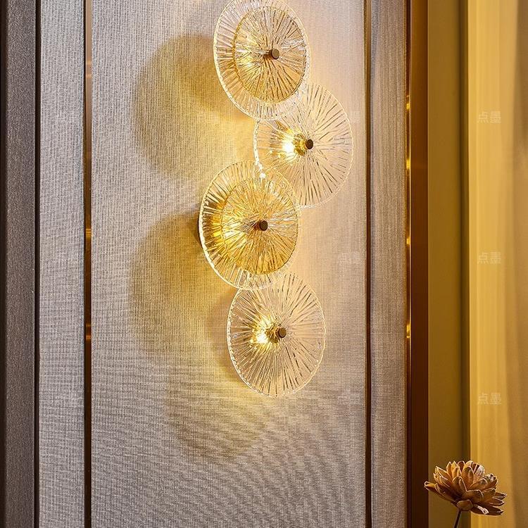 Applique murale Led disques en verre