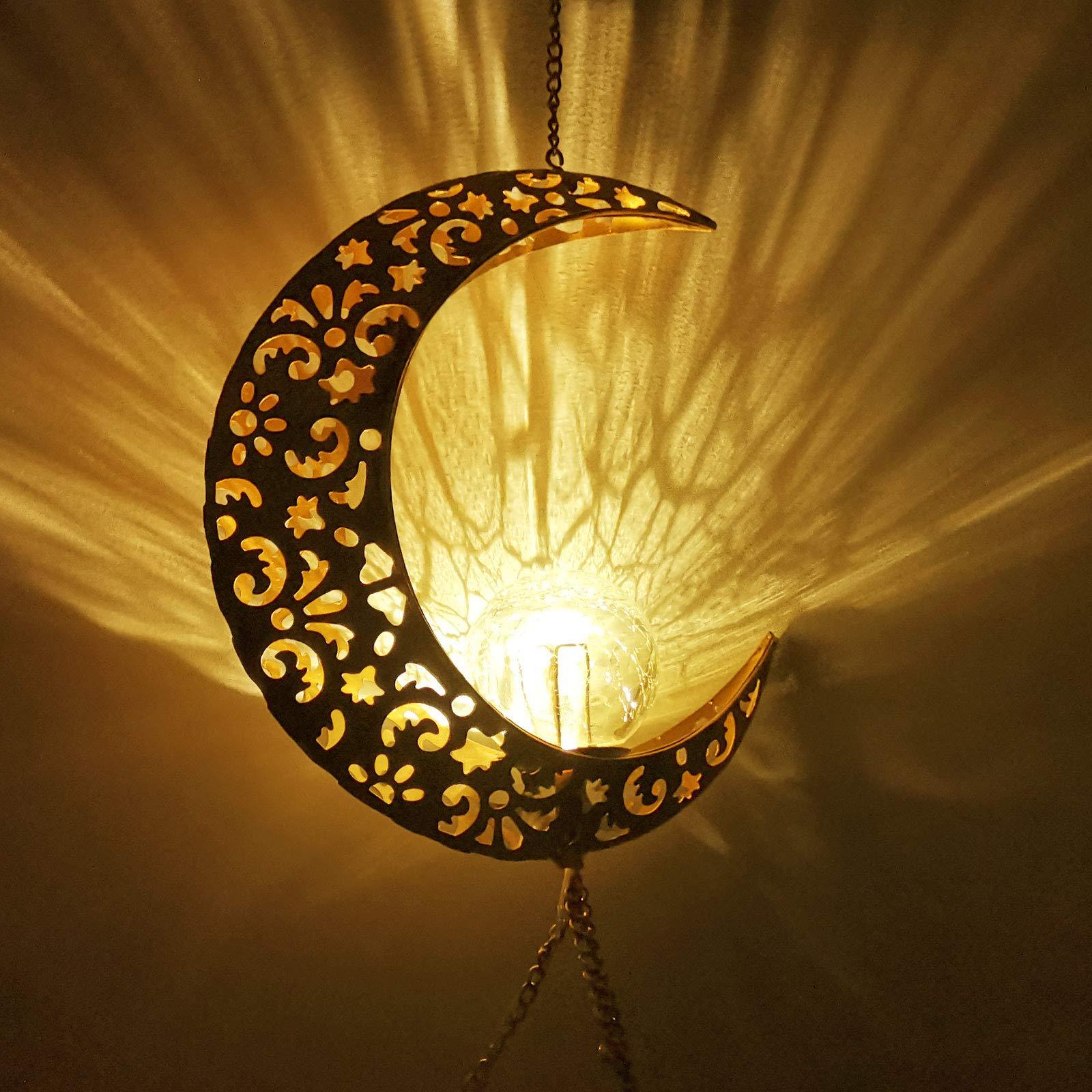 Lampe solaire d'extérieur Carillon Design Lune