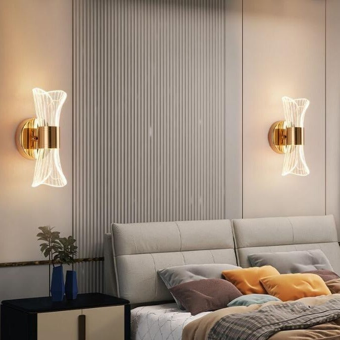 Applique murale LED design doré