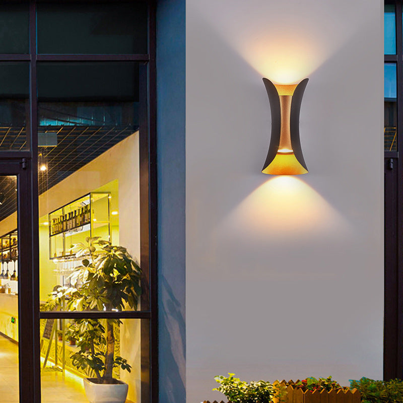 Applique murale extérieure Doré Led