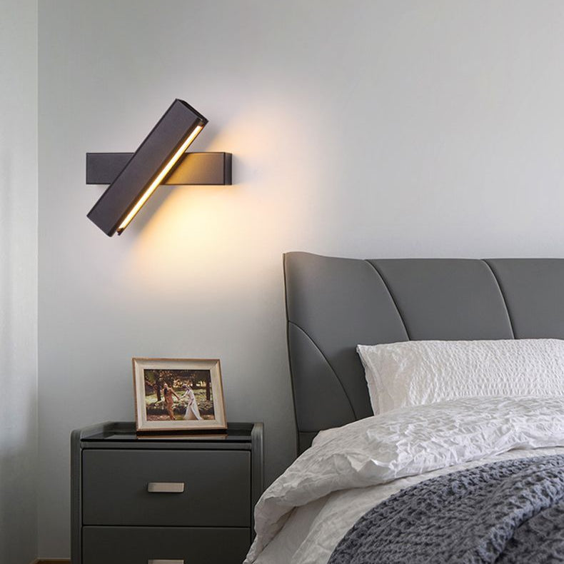 Applique murale Led 360 en metal et bois