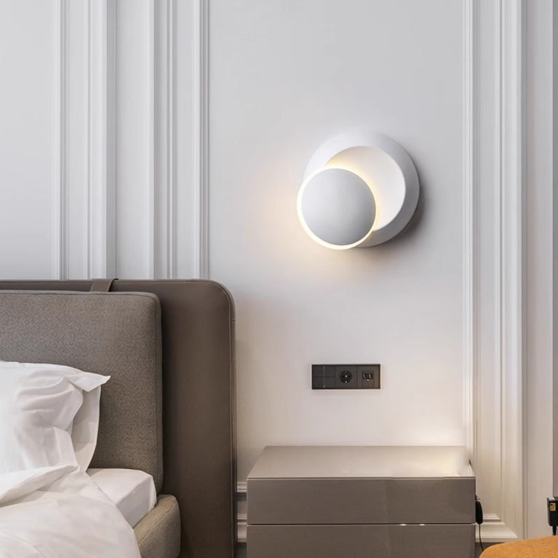 Applique murale ronde design rotative