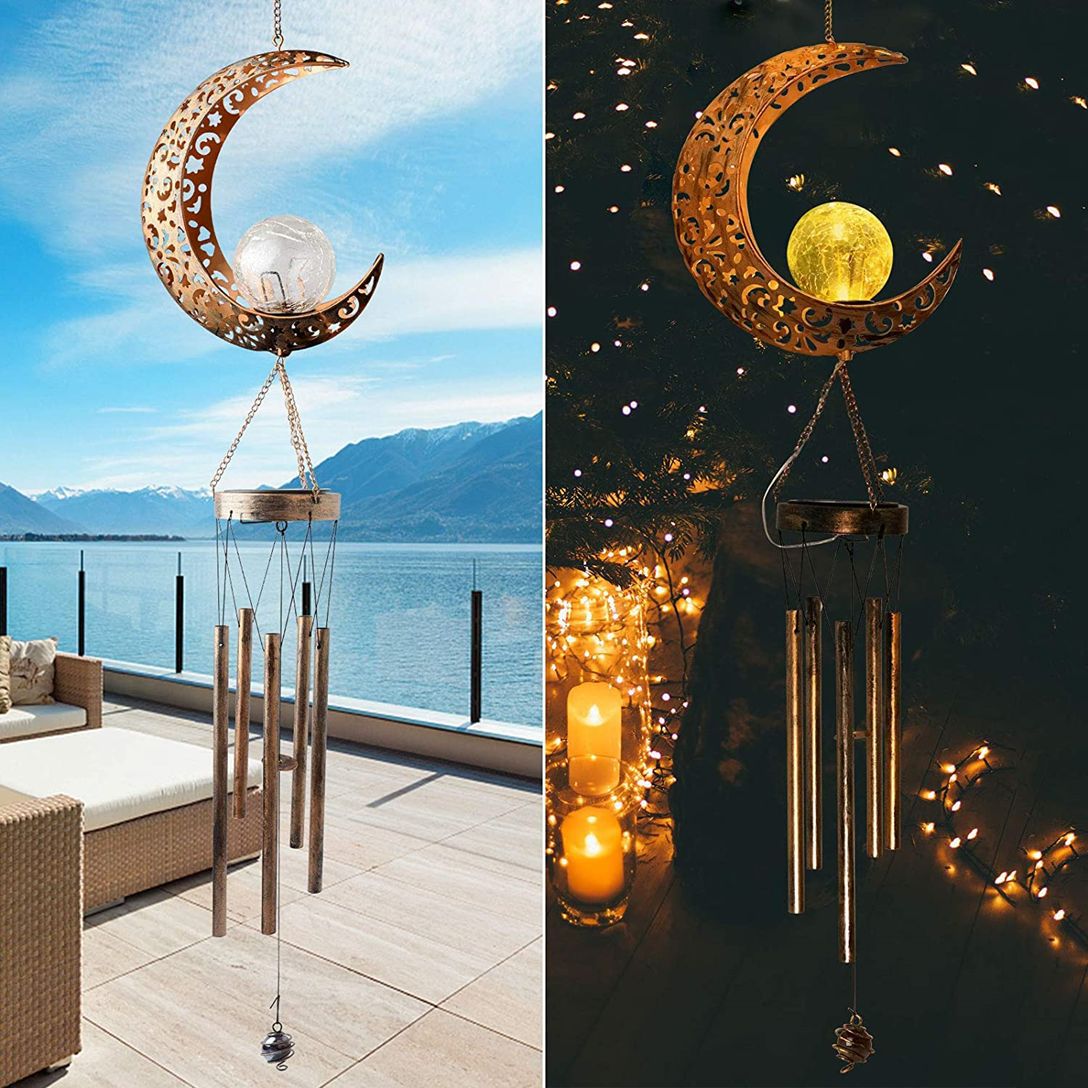 Lampe solaire d'extérieur Carillon Design Lune