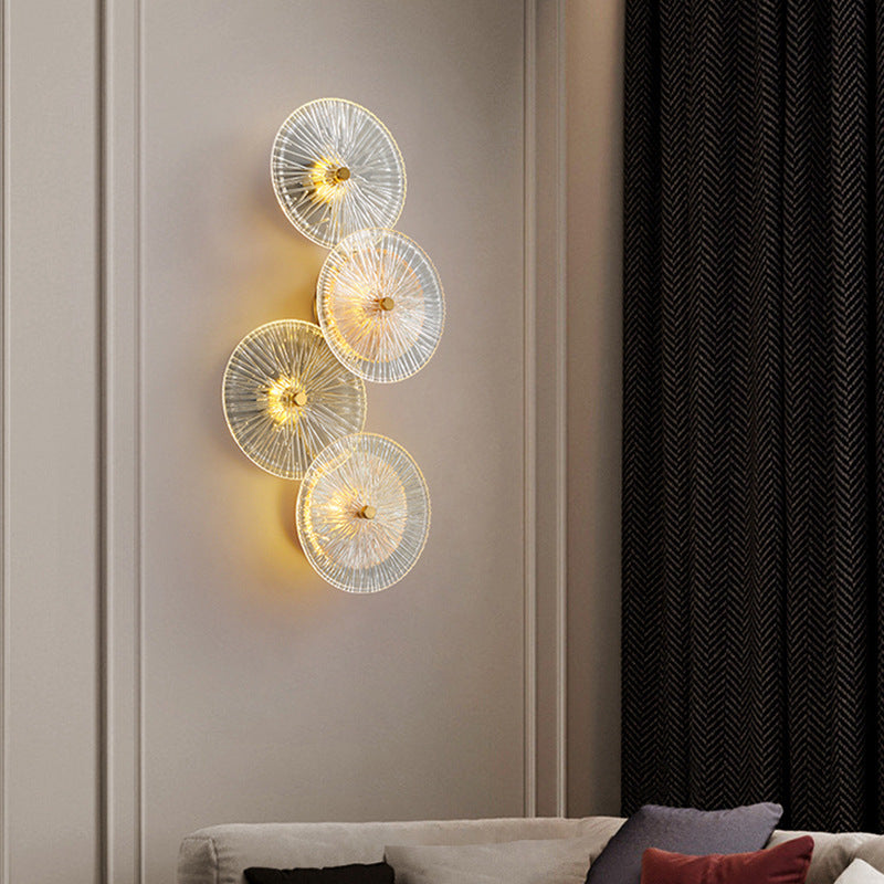 Applique murale Led disques en verre