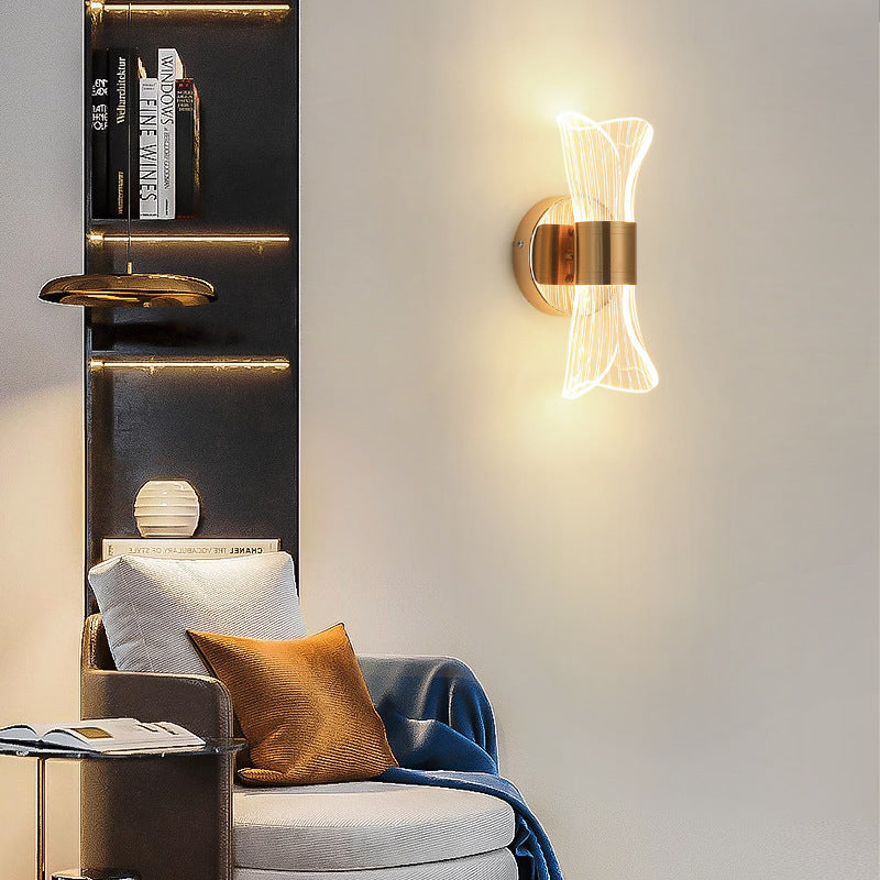 Applique murale LED design doré