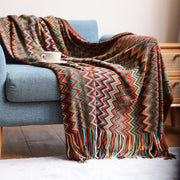 TerraLoom – Plaid à motif chevron doux et chaleureux pour la maison