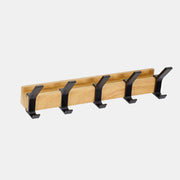 Skandinavisk Veggkleshenger i Svart med Bevegelige Kroker – NordicHome | Moderne Design & Smart Oppbevaring