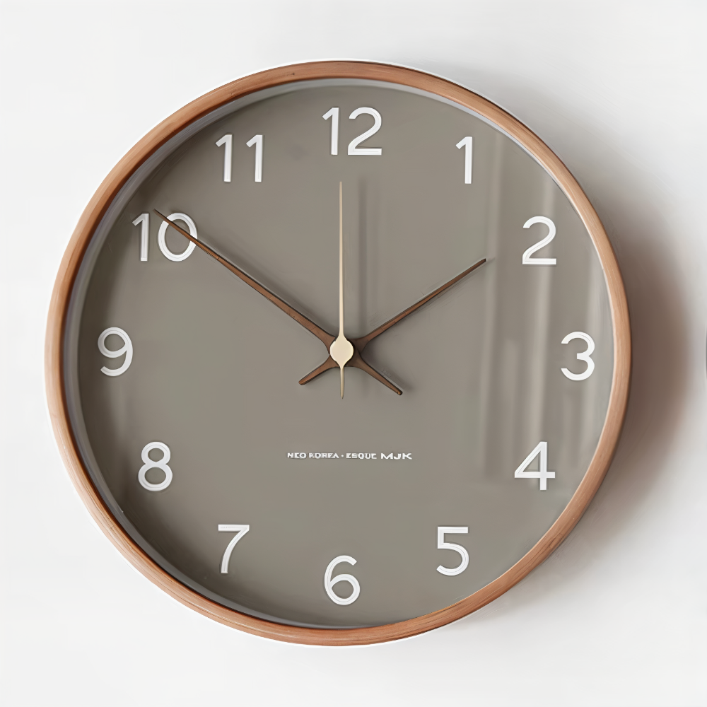 Horloge murale silencieuse en bois – Design nordique