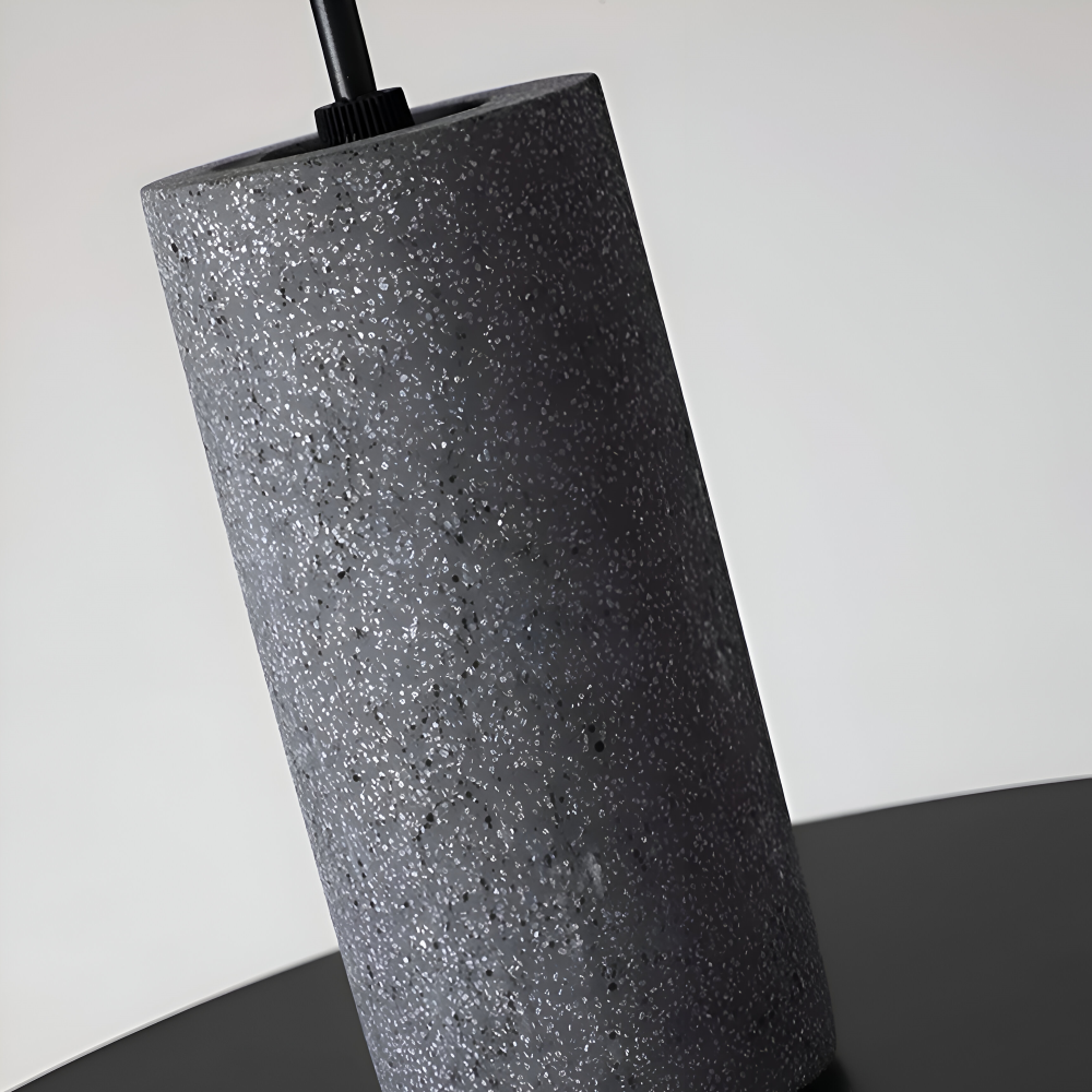 Suspension industrielle noire rétro moderne