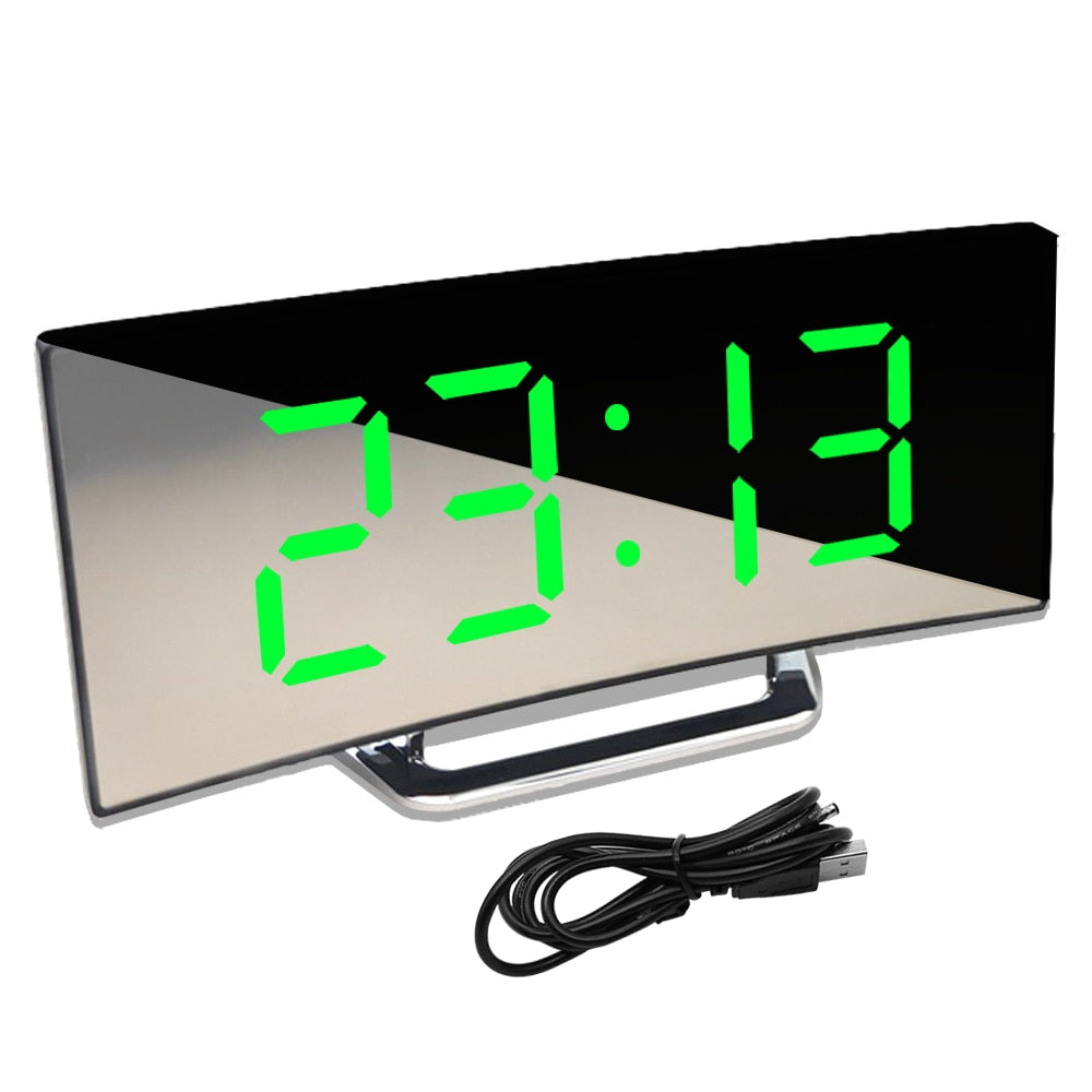 LED-vekkerklokke med høy lysstyrke, temperaturvisning og smart display – Modell TimeLux