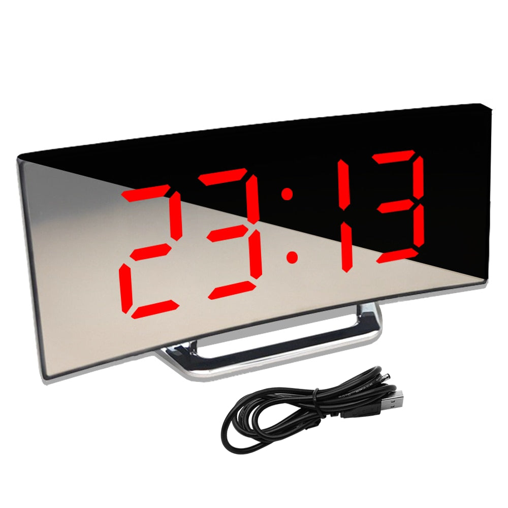 LED-vekkerklokke med høy lysstyrke, temperaturvisning og smart display – Modell TimeLux