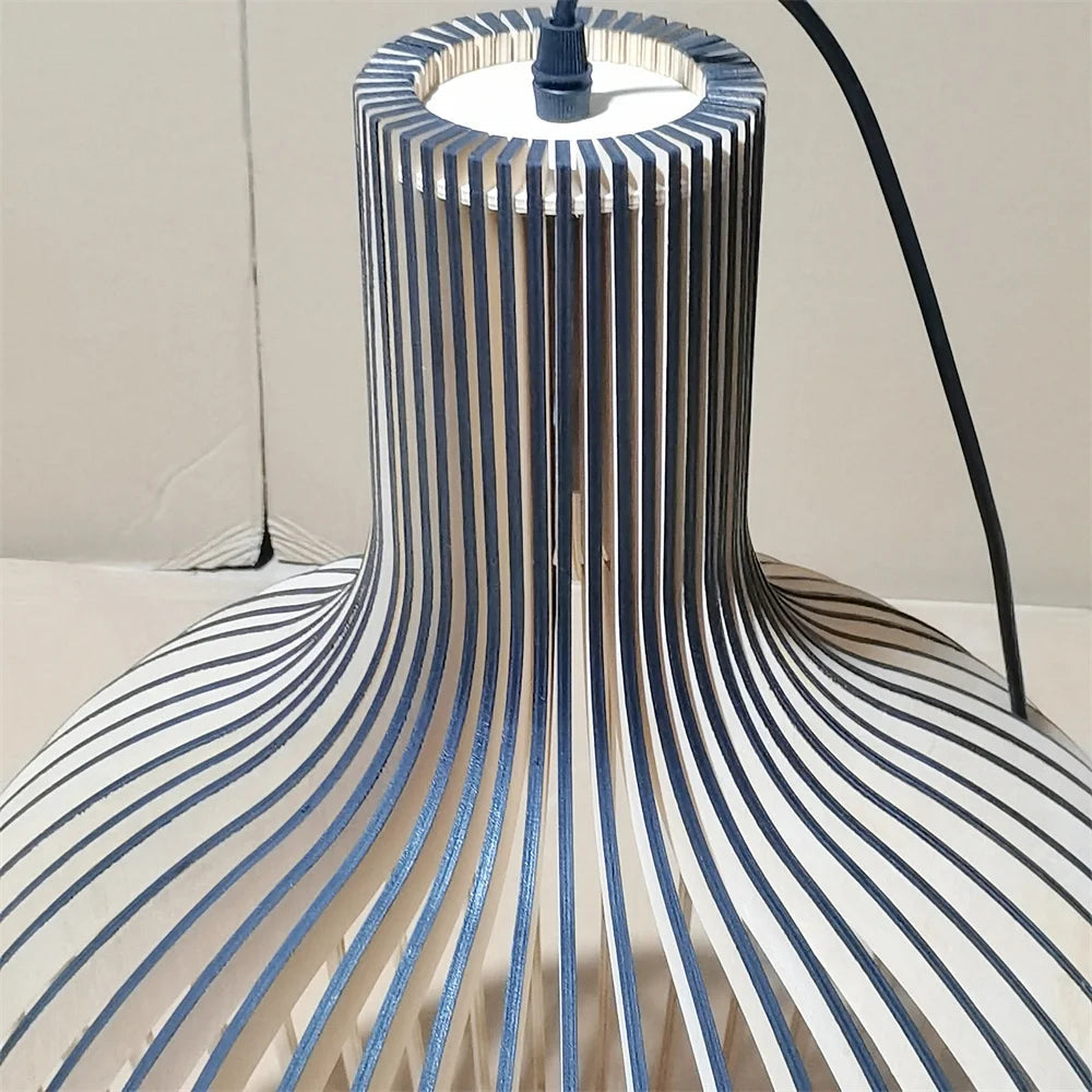 Skandi Wood – Suspension vintage en bois au design rustique