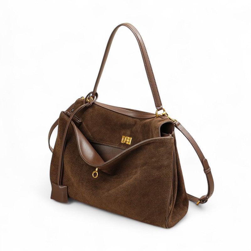 Elya - Grand Sac à Main Chic en Daim