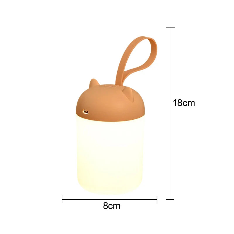 LuminiKid Lampe de Chevet Enfant Tactile et Portable – Veilleuse Adorable et Pratique