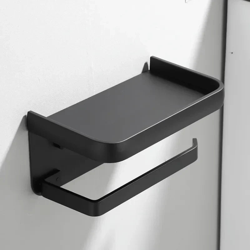 PaperNest - Porte-papier toilette avec étagère de rangement moderne
