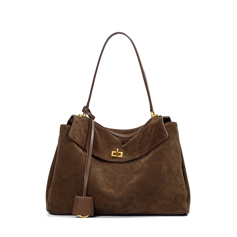 Elya - Grand Sac à Main Chic en Daim