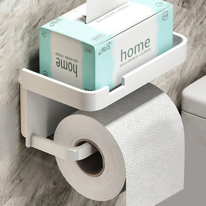PaperNest - Porte-papier toilette avec étagère de rangement moderne