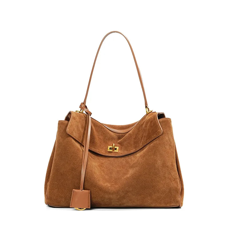 Elya - Grand Sac à Main Chic en Daim