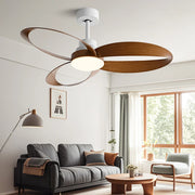 Ventilateur de Plafond Moderne avec Pales en Bois et Éclairage LED Dimmable