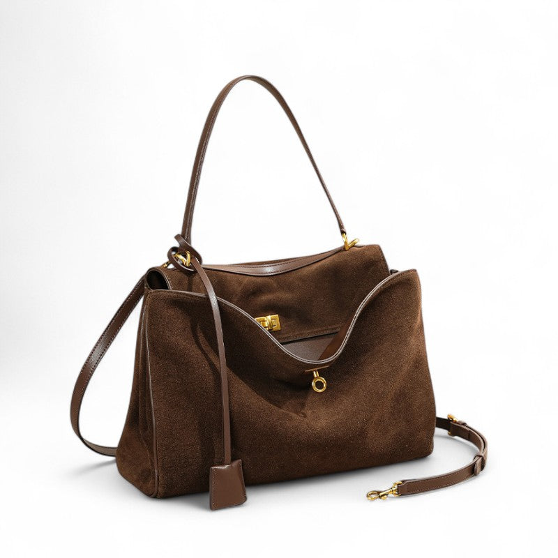 Elya - Grand Sac à Main Chic en Daim